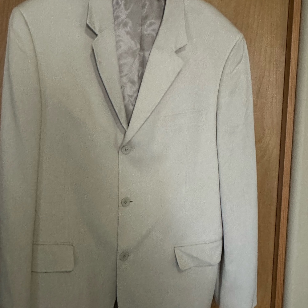 Alfani Men's Silk Light Cream Blazer